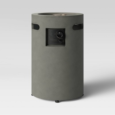 25" Pipestone Outdoor Fire Column - Gray - Project 62™