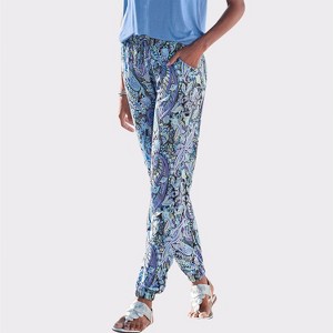 Women's Paisley Print Pants - LASCANA - 1 of 4