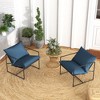 Tangkula Set of 2 Sling Accent Chair Indoor Outdoor Leisure Chair w/ Cushions - 4 of 4