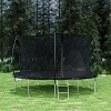 VisioGear Trampoline, Trampoline with Safety Enclosure Net, Trampoline with Curved fence pole, Black, 166.1"*166.1"*108.3" - 3 of 4