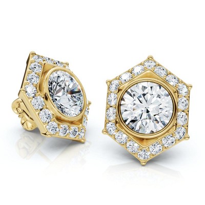 Pompeii3 2 1/2Ct Sally Diamond Earrings 14k Gold Lab Created