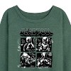 Women's - Marvel - Deadpool & Wolverine Character Grid Lightweight French Terry Wide Neck Long Sleeve Shirt - 2 of 4
