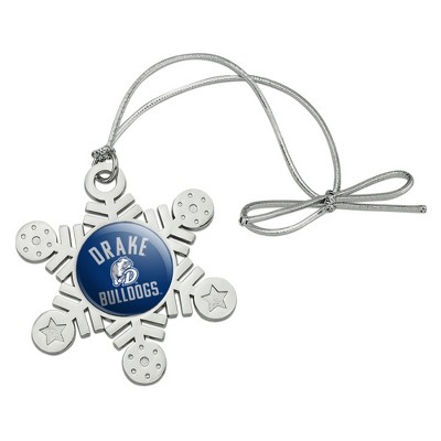 Drake Bulldog Metal Snowflake Christmas Tree Holiday Ornament
