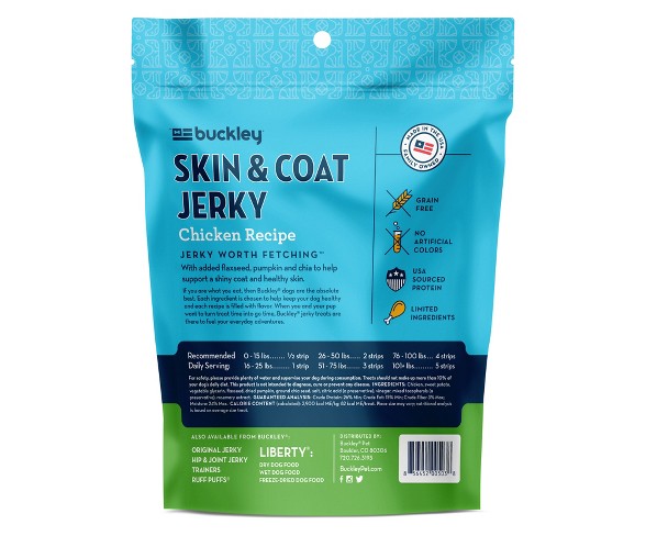 Buckley Skin & Coat Chicken Jerky for Dogs - 5oz