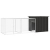 vidaXL Chicken Cage Anthracite Galvanized steel 78.7 x 35.8 x 39.4 in - 118.1" x 35.8" x 39.4" Anthracite - 2 of 4