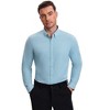 INSPIRE CHIC Men's Long Sleeved Button Down Checked Dress Shirts - 4 of 4