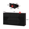 FUFU&GAGA Black Textured 9 - Drawer Dresser - Geometric Pattern Storage Chest for Bedroom/Living Room - 3 of 4