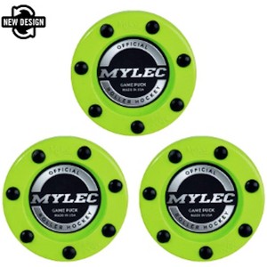 Mylec Official Roller Hockey Game Puck, PVC with Graphite Reinforced Shaft & Nylon Glides - 1 of 2