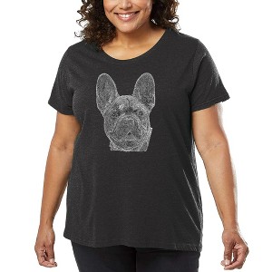 LA Pop Art Women's Word Art T-shirt - French Bulldog - 1 of 4
