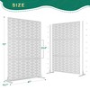 TUYOHW Metal Privacy Screen Outdoor, Decorative Privacy Panels, Freestanding Privacy Screen for Patio, Garden, Pool (White Square) - 2 of 4