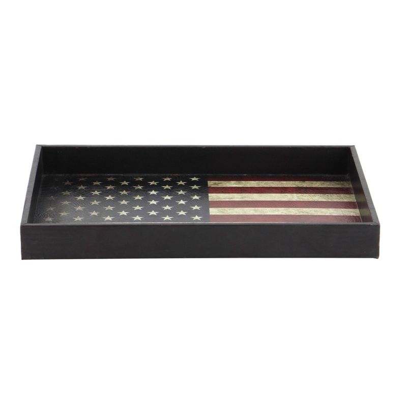 Rustic Elegance American Flag Tray Set Red/White/Blue 3pk - Olivia & May, 4 of 8