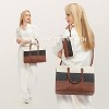 15.6 Inch Work Bags for Women, Vintage Leather Laptop Tote Bag, Waterproof Computer Bags with Clutch Purse - 2 of 4