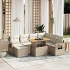 vidaXL Garden Sofa Set Beige, Cream white - 2 of 4