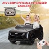 2 Seater Ride on Car for Kids, 24V Licensed Cadillac Electric Car Toy, Ride on Truck with Remote Control, Suspension, Music, LED - 2 of 4