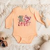 The Juniper Shop All You Need Is Love Coquette Baby Long Sleeve Bodysuit - 2 of 3
