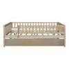 PAGED Twin Size Daybed Modern Simple Wooden Bed Frame with Trundle, Guardrail and Opening for Bedroom, Living - 3 of 4
