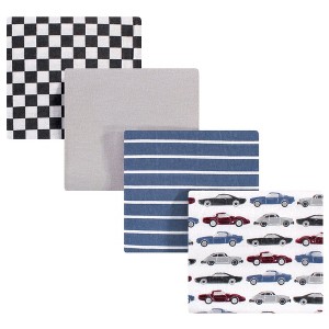 Hudson Baby Infant Boy Cotton Flannel Receiving Blankets, Vintage Cars, One Size - 1 of 1
