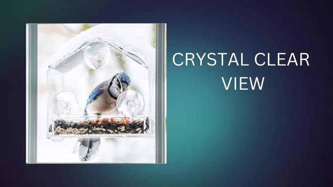 8&#34; House Window Bird Feeder - Backyard Expressions, 2 of 9, play video