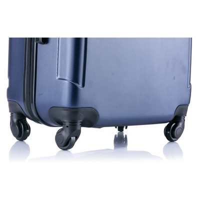 Buy InUSA Pilot 3pc Hardside Checked Spinner Luggage Set Navy Blue