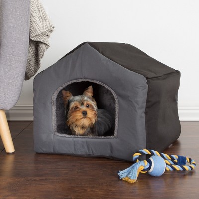 Petmaker Cozy Cottage House Shaped Dog Bed - Gray