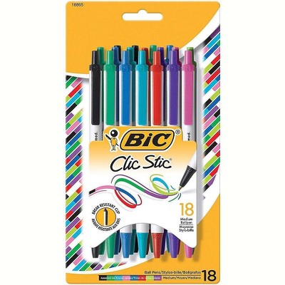 BIC Corporation Clic Stic Retractable Ballpoint CSMAP18AST