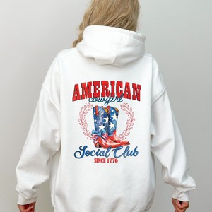 Simply Sage Market American Cowgirl Social Club Front And Back Hoodie - 1 of 4
