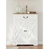 White Modern Farmhouse Sideboard Buffet - Drawer, Adjustable Shelves, Small Kitchen Storage Cabinet, Dining Room Coffee Bar Organizer - 4 of 4