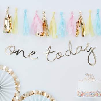 "One Today" Party Backdrop Gold