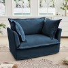 Modern Single Sectional Modular Sofa Chair,Chenille Fabric Cushion Sectional Modular Sofa Chair,Armrests Chair With Slip Covered-Coolbibila - 2 of 4
