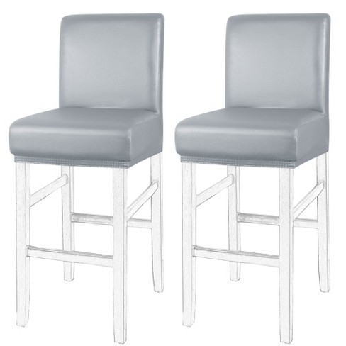 Soft 2Pcs Bar Stool Covers Stretch Slipcover Kitchen Cafe Chair