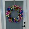 Northlight Rainbow 2-Finish Shatterproof Ball Christmas Wreath - 24" - Multicolor - Unlit - 4 of 4