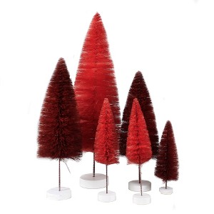 Cody Foster 15.0 Inch Red Rainbow Trees Putz Village Village Accessories - 1 of 3