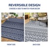Waterproof Outdoor Rugs Modern Geometric Reversible Mat, UV-Resistant Plastic Straw Rug for RV Porch Deck Balcony Beach - 3 of 4