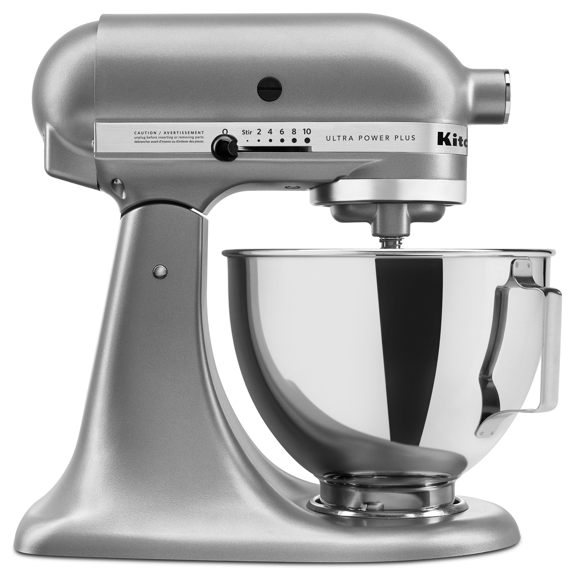 KitchenAid Ultra Power Plus 4.5qt Tilt-Head Stand Mixer Light Silver - KSM96: 10 Speeds, Safety Lock, Dishwasher-Safe Parts