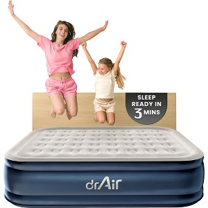 Dr. Air 18” Air Mattress with Electric Pump, Waterproof Velvety Top and Carry Bag - 1 of 4
