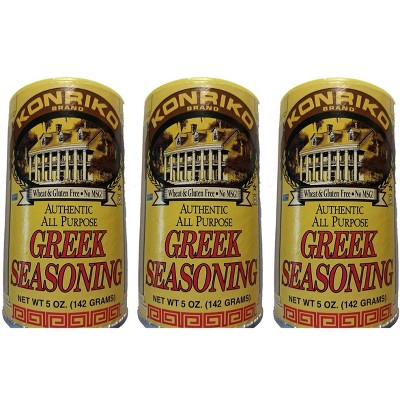 Konriko Greek Authentic Seasoning 5 oz (Pack of 3) – All-Purpose Greek Spice Blend, Wheat Free, Gluten Free, No MSG