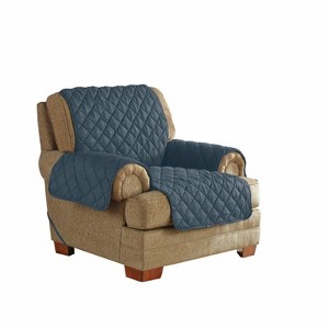 Ultimate Waterproof Furniture Protector With Neverwet Chair Slipcover Denim - Serta, Blue
