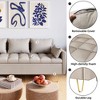 67.3'' Compact 3 Seater Sofa with Storage & Metal Legs, Small Faux Leather Couch for Living Rooms, Apartments, Offices - 3 of 4