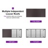 Purple Leaf Louvered Pergola with Retractable Roof, Adjustable Aluminum Hardtop Gazebo for Patio - 4 of 4