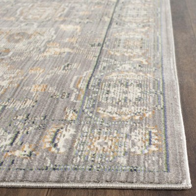 Mauve Hand-Knotted Synthetic Runner Rug, 27" x 8'