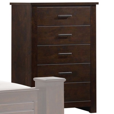 PAGED Dresser with 5 Drawers Classic Style Storage Drawers with Sleek Single Pull Knob Hardware for Living Room, Hallway, Office