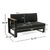 Christopher Knight Home Layla Patio 5 Pieces Aluminum Seating sets with Firepit, Black/Gray - 3 of 4