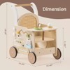 ROBOTIME Baby Walker, Walking Activity Center Push Toys with Safety Brake, Baby Push Walker for Babies Learning to Walk, Beige, 12.4"*14.57"*19.69" - 4 of 4