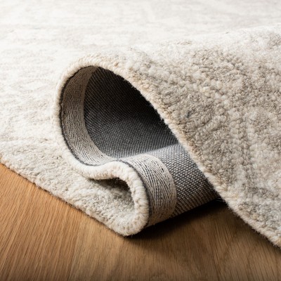 Ivory and Beige Hand-Tufted Wool Runner Rug