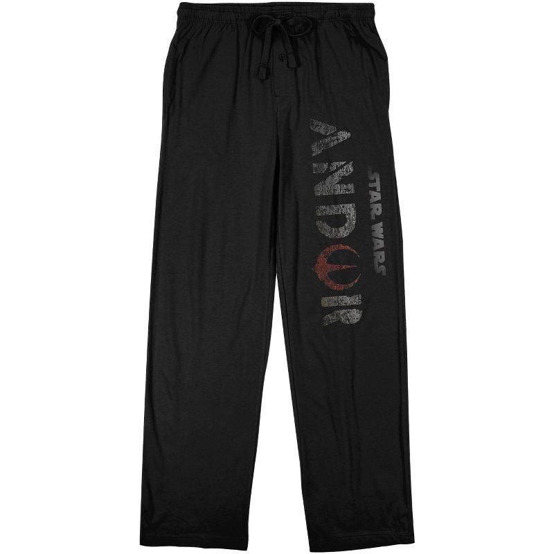 Star Wars: Andor Logo Men's Black Sleep Pajama Pants, 1 of 4