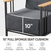 Belord Metal Patio Chairs Set of 2 with 10" Thick Seat Cushion, Metal Outdoor Furniture with Faux-Wood Armrest, Deep Seat, and Comfort Foam Cushion - 2 of 4
