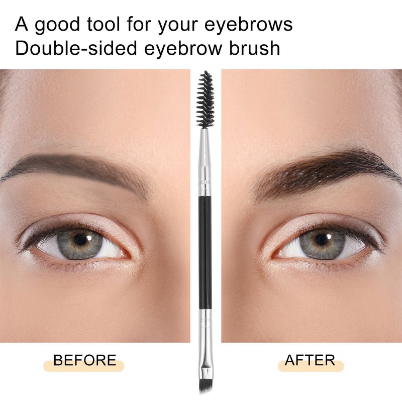 Unique Bargains Soft Double Sided Angled Eyebrow Brush Eyelash Extension Brush for Women Eye Makeup, 4 of 7