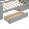 NicBex Full Size Wooden Daybed, Modern Sofa Bed Frame with Trundle, Bedside Shelves, USB and LED for Bedroom, Living Room - 4 of 4