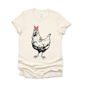 Simply Sage Market Women's Chicken With Bandana Short Sleeve Graphic Tee - 1 of 3