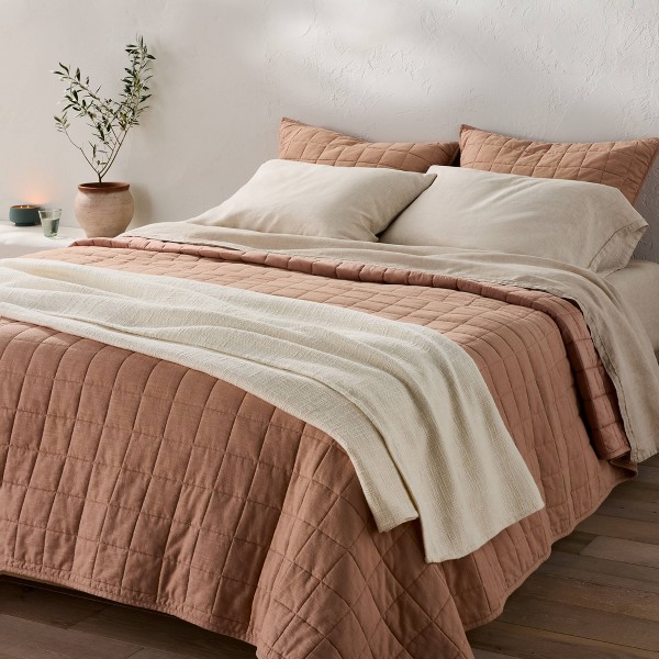 Funda de almohada de colcha de mezcla de lino resistente - Casaluna™ 2